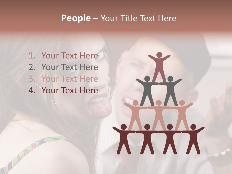 Young Woman Making Rude Gesture On A Bad Date PowerPoint Template