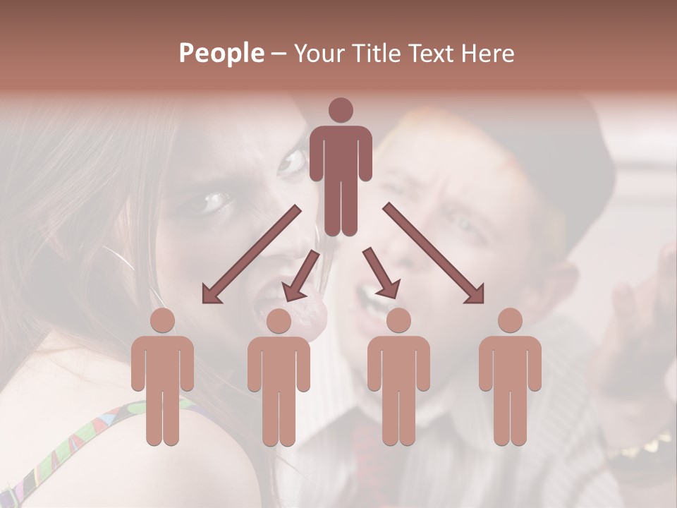 Young Woman Making Rude Gesture On A Bad Date PowerPoint Template