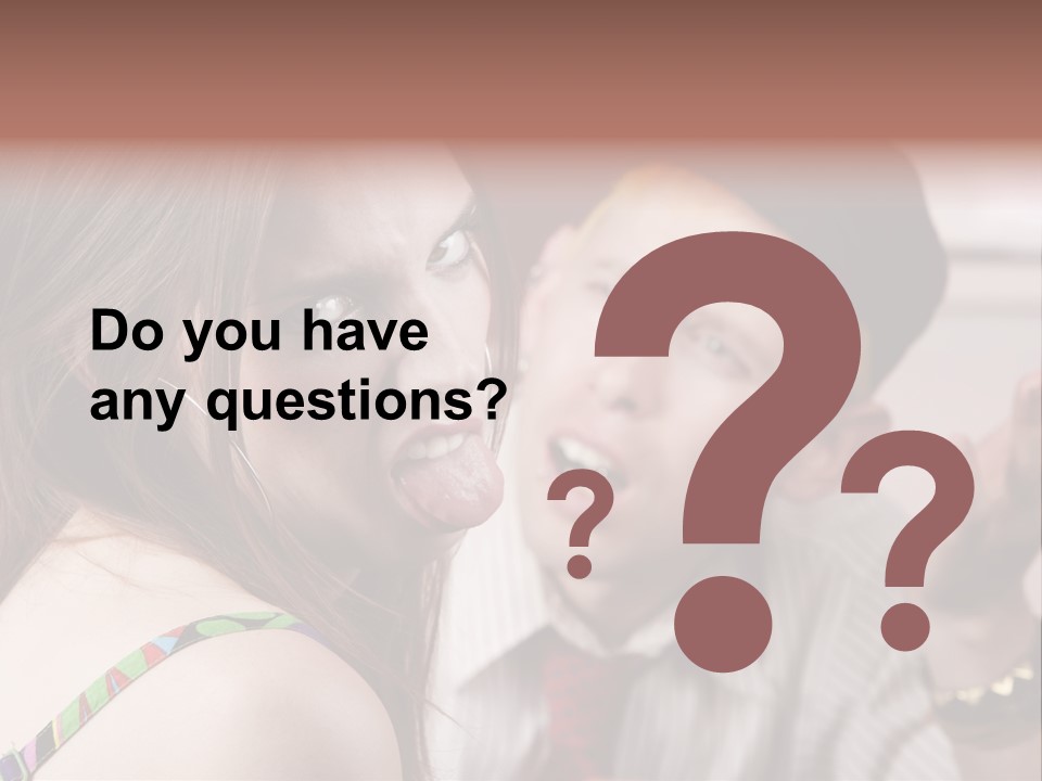 Young Woman Making Rude Gesture On A Bad Date PowerPoint Template