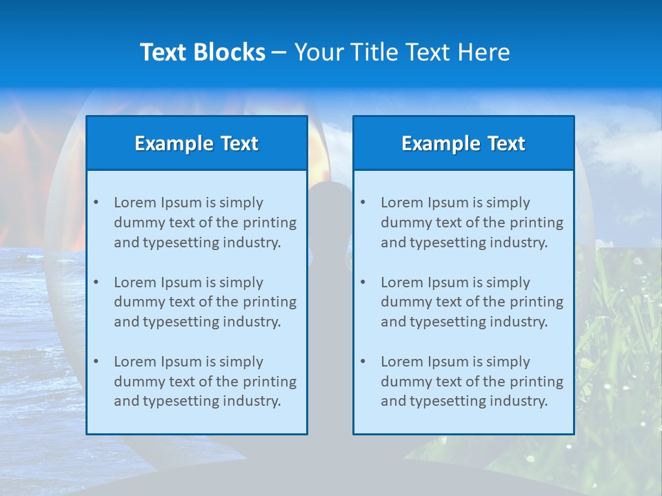 Female Yoga Figure In A Transparent Sphere, Composed Of Four Natural Elements (Water, Fire, Earth, Air) As A Concept For Controlling Emotions And Power Over Nature. PowerPoint Template