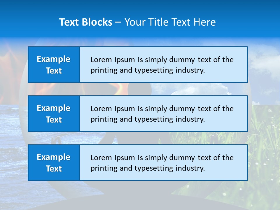 Female Yoga Figure In A Transparent Sphere, Composed Of Four Natural Elements (Water, Fire, Earth, Air) As A Concept For Controlling Emotions And Power Over Nature. PowerPoint Template