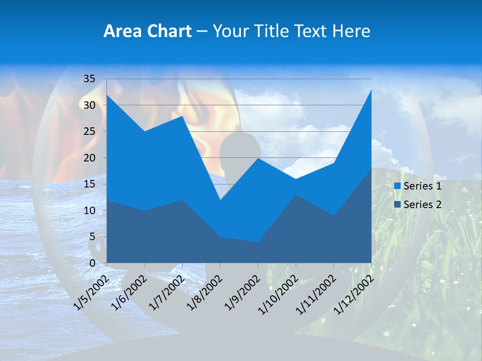 Female Yoga Figure In A Transparent Sphere, Composed Of Four Natural Elements (Water, Fire, Earth, Air) As A Concept For Controlling Emotions And Power Over Nature. PowerPoint Template