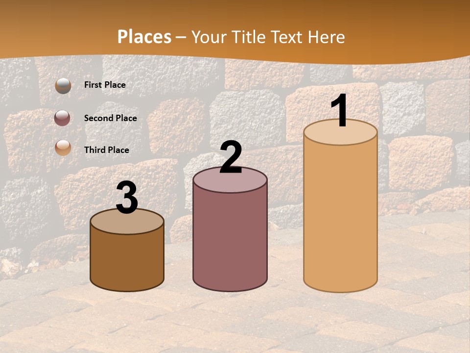 Retaining Wall And Patio, Copy Sapce, Vertical PowerPoint Template