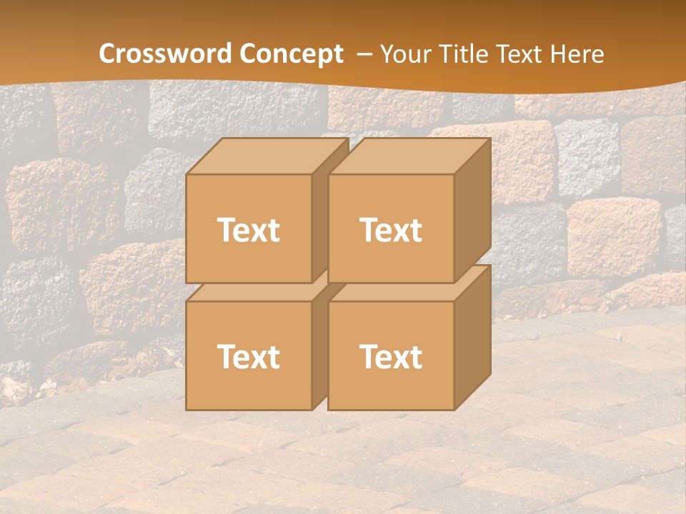 Retaining Wall And Patio, Copy Sapce, Vertical PowerPoint Template