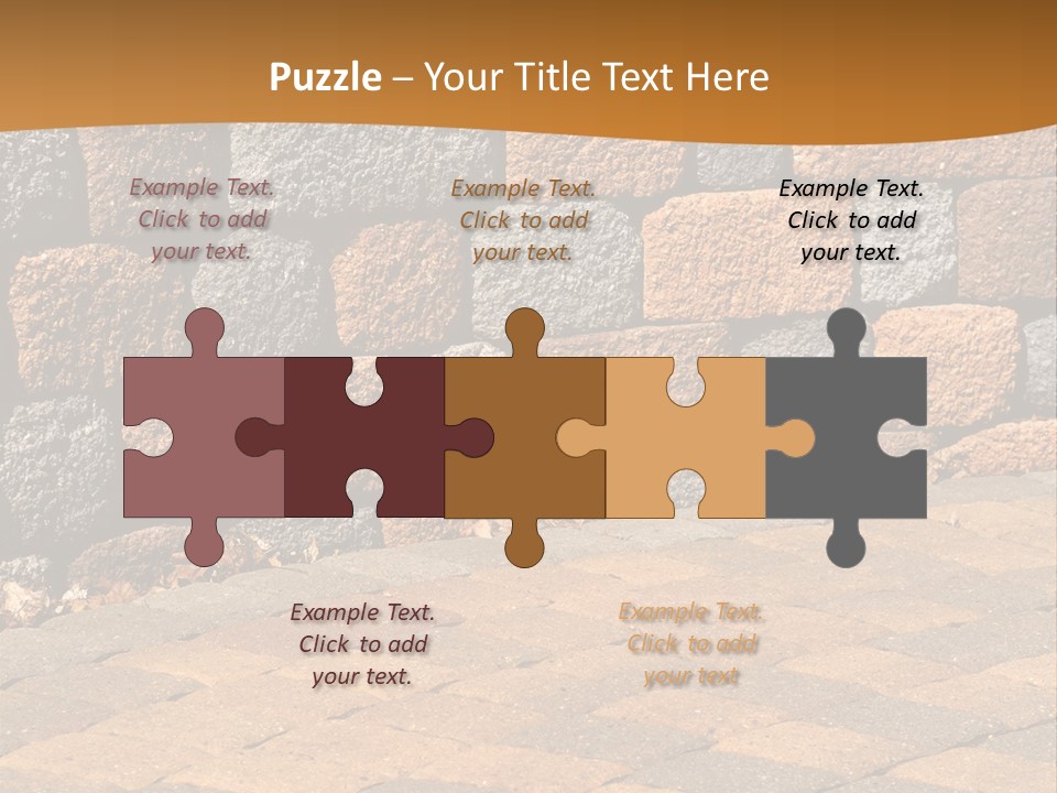 Retaining Wall And Patio, Copy Sapce, Vertical PowerPoint Template