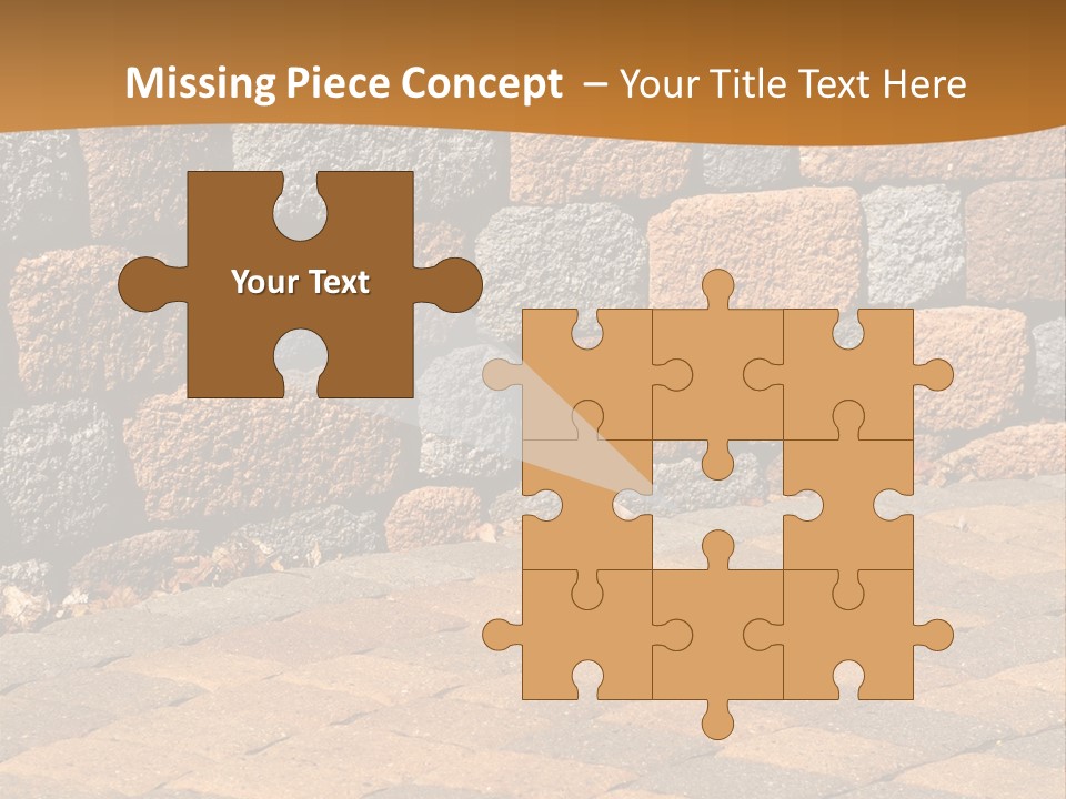 Retaining Wall And Patio, Copy Sapce, Vertical PowerPoint Template