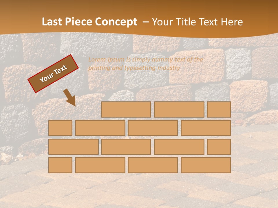 Retaining Wall And Patio, Copy Sapce, Vertical PowerPoint Template