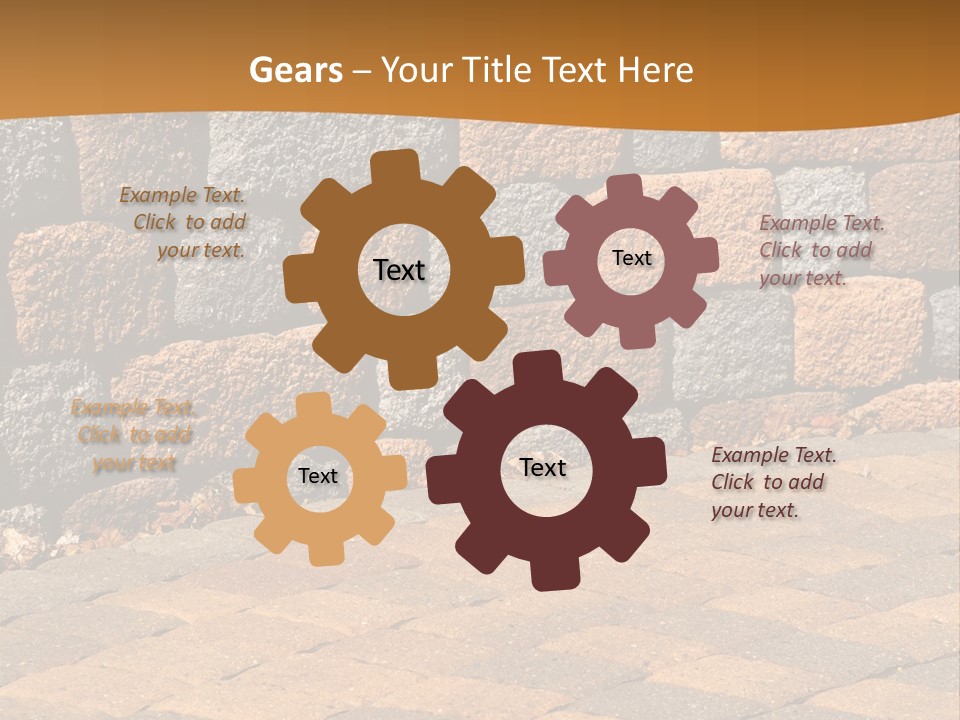 Retaining Wall And Patio, Copy Sapce, Vertical PowerPoint Template