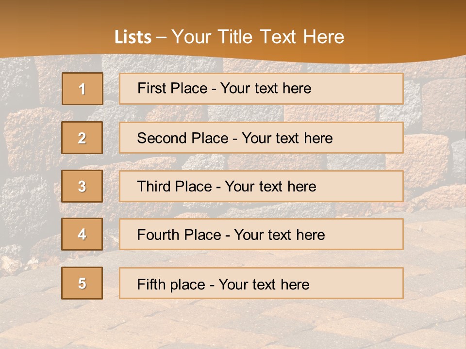 Retaining Wall And Patio, Copy Sapce, Vertical PowerPoint Template