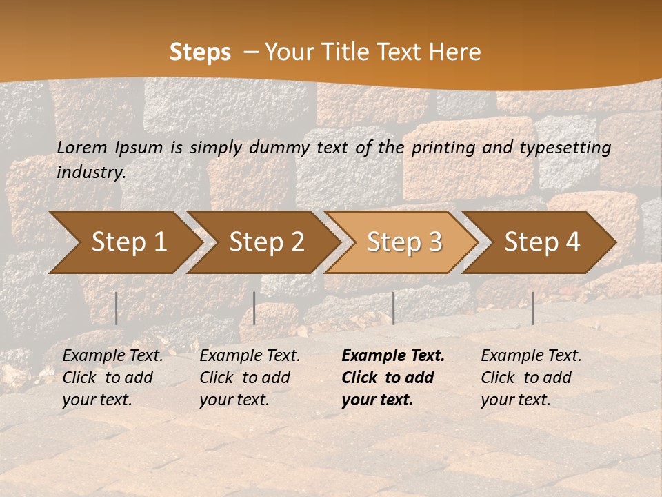 Retaining Wall And Patio, Copy Sapce, Vertical PowerPoint Template