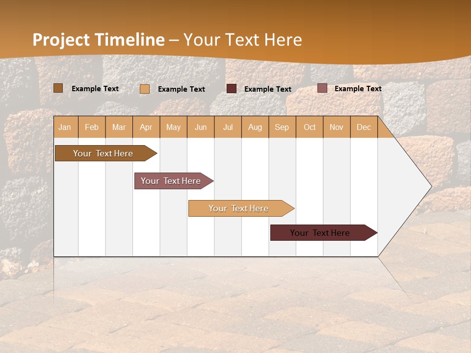 Retaining Wall And Patio, Copy Sapce, Vertical PowerPoint Template