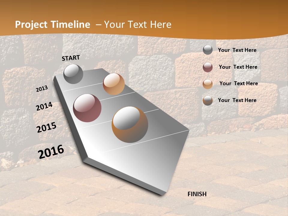 Retaining Wall And Patio, Copy Sapce, Vertical PowerPoint Template
