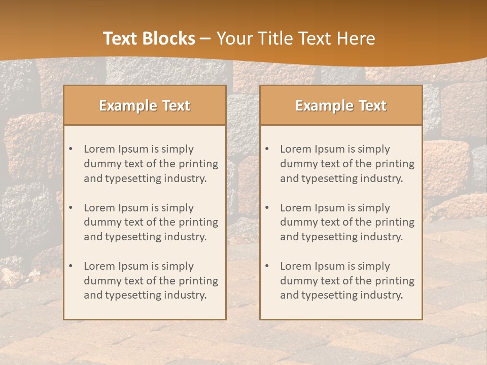 Retaining Wall And Patio, Copy Sapce, Vertical PowerPoint Template