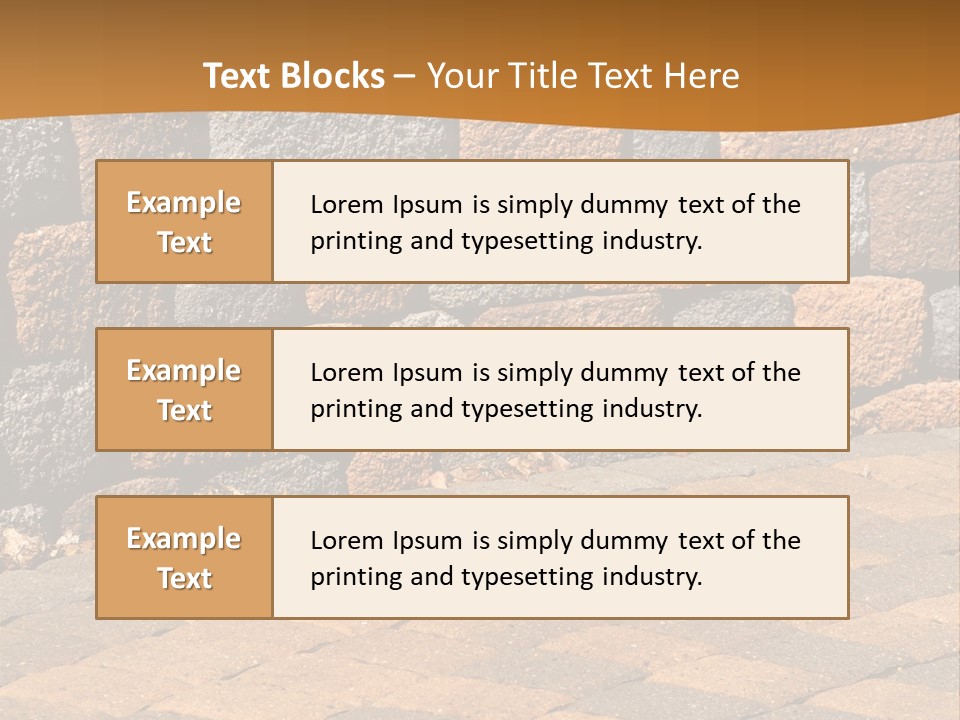 Retaining Wall And Patio, Copy Sapce, Vertical PowerPoint Template