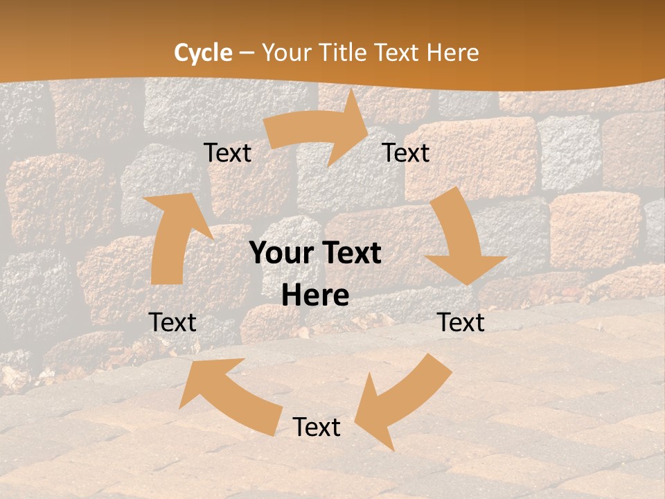 Retaining Wall And Patio, Copy Sapce, Vertical PowerPoint Template