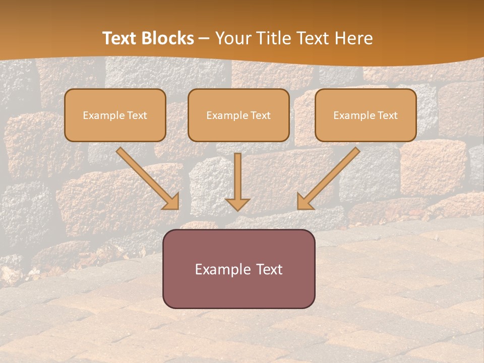 Retaining Wall And Patio, Copy Sapce, Vertical PowerPoint Template