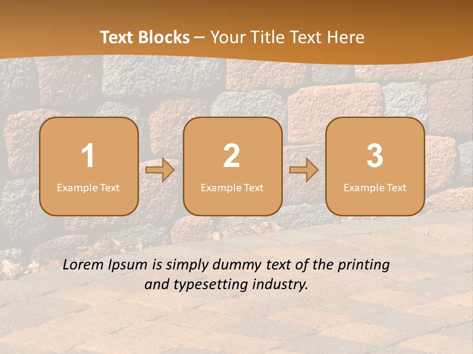 Retaining Wall And Patio, Copy Sapce, Vertical PowerPoint Template
