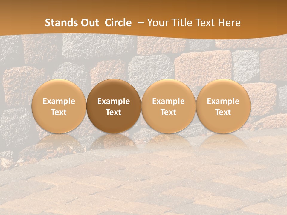 Retaining Wall And Patio, Copy Sapce, Vertical PowerPoint Template