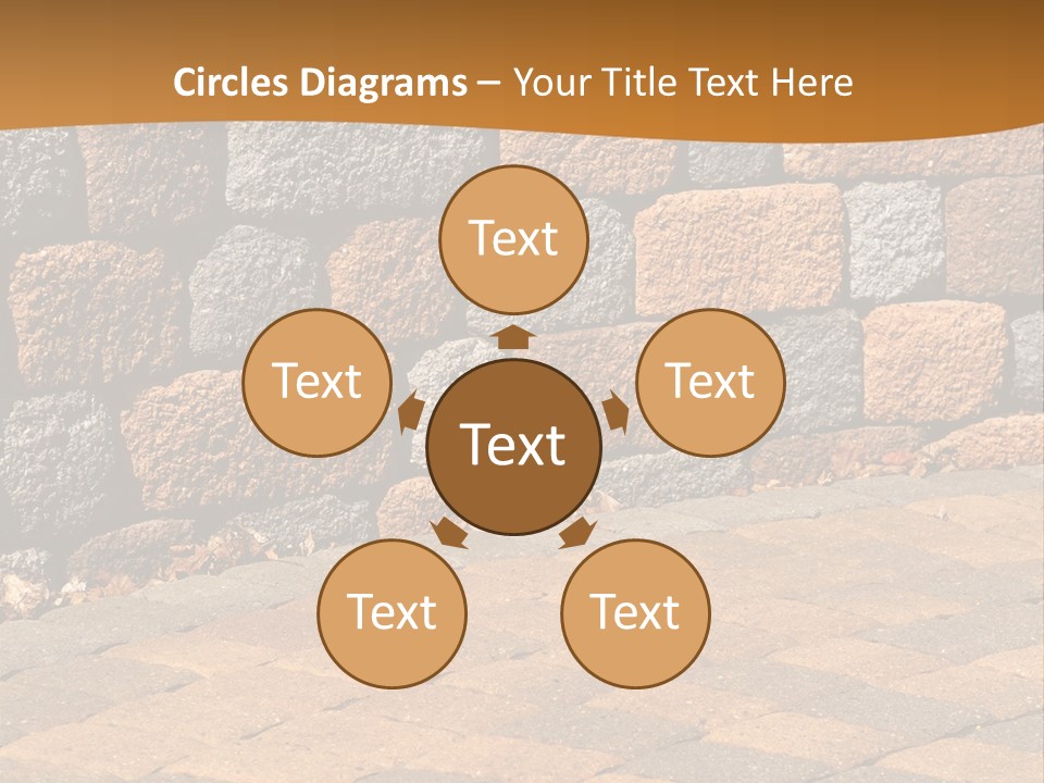 Retaining Wall And Patio, Copy Sapce, Vertical PowerPoint Template