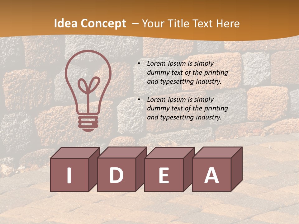 Retaining Wall And Patio, Copy Sapce, Vertical PowerPoint Template