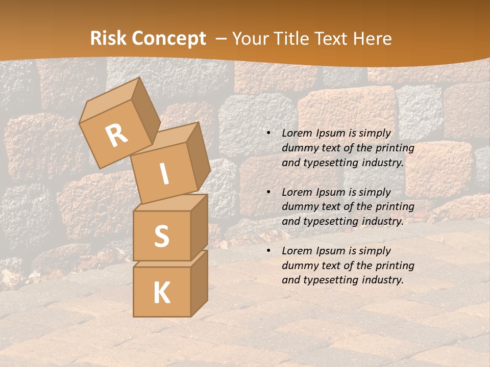 Retaining Wall And Patio, Copy Sapce, Vertical PowerPoint Template