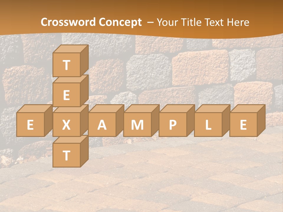 Retaining Wall And Patio, Copy Sapce, Vertical PowerPoint Template