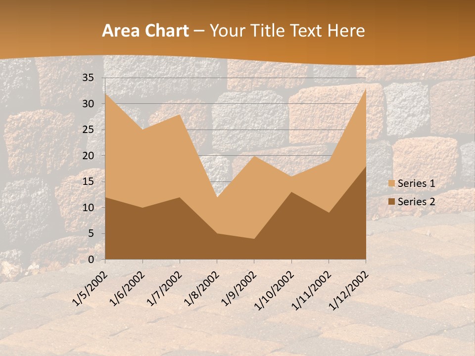 Retaining Wall And Patio, Copy Sapce, Vertical PowerPoint Template