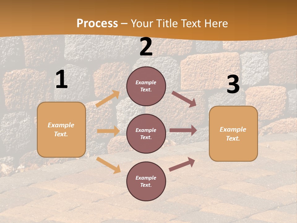 Retaining Wall And Patio, Copy Sapce, Vertical PowerPoint Template
