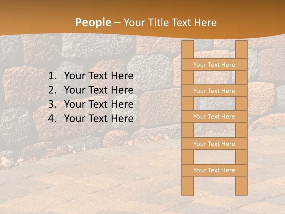 Retaining Wall And Patio, Copy Sapce, Vertical PowerPoint Template