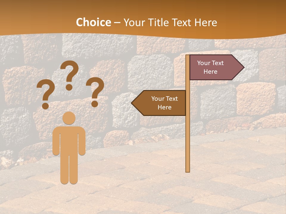 Retaining Wall And Patio, Copy Sapce, Vertical PowerPoint Template