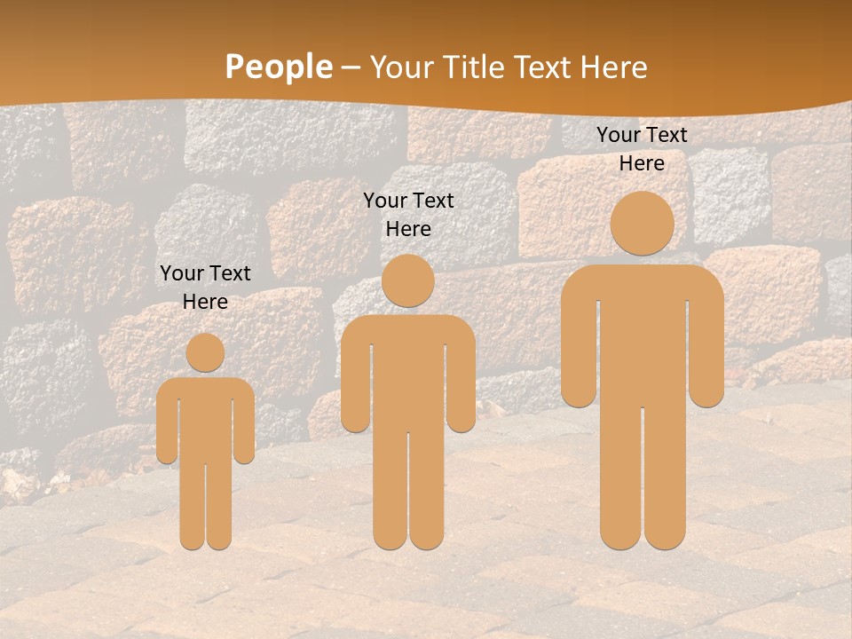 Retaining Wall And Patio, Copy Sapce, Vertical PowerPoint Template