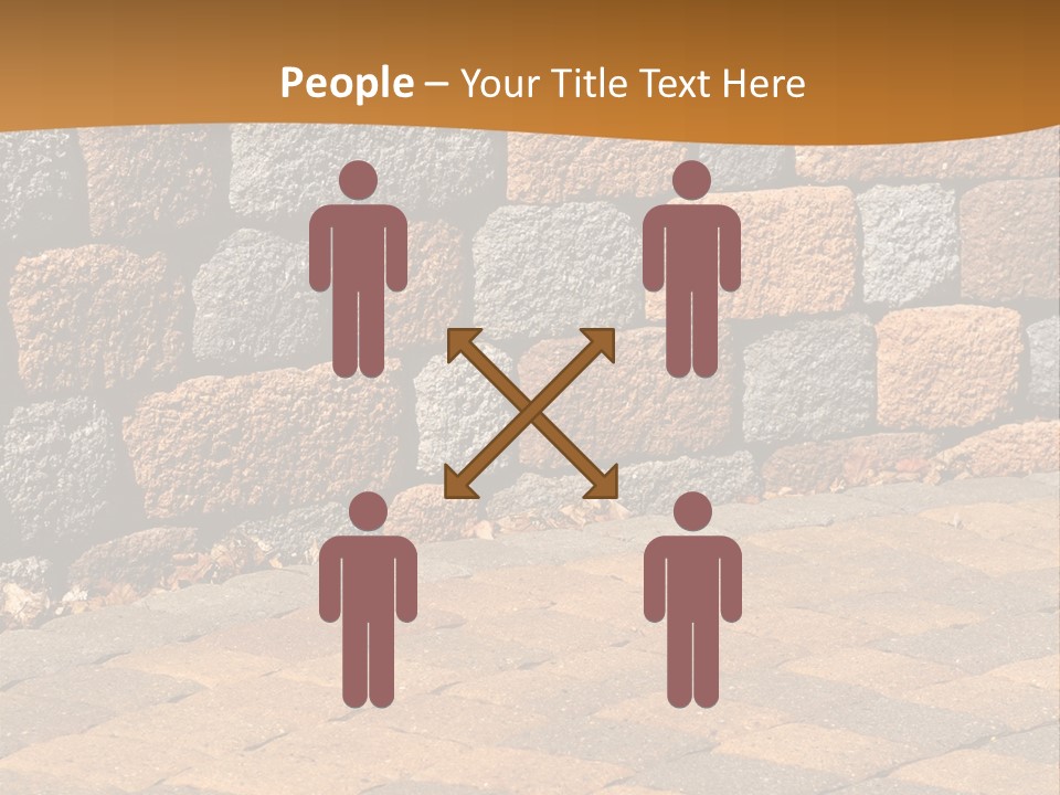 Retaining Wall And Patio, Copy Sapce, Vertical PowerPoint Template