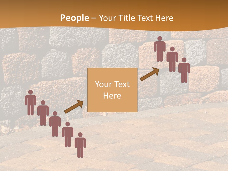 Retaining Wall And Patio, Copy Sapce, Vertical PowerPoint Template