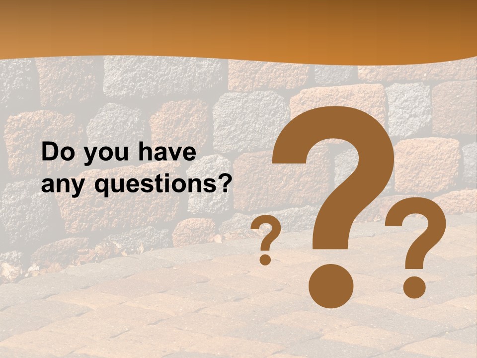 Retaining Wall And Patio, Copy Sapce, Vertical PowerPoint Template