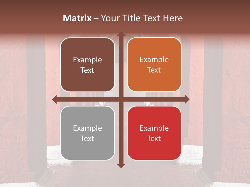 Old Arched Hallway PowerPoint Template