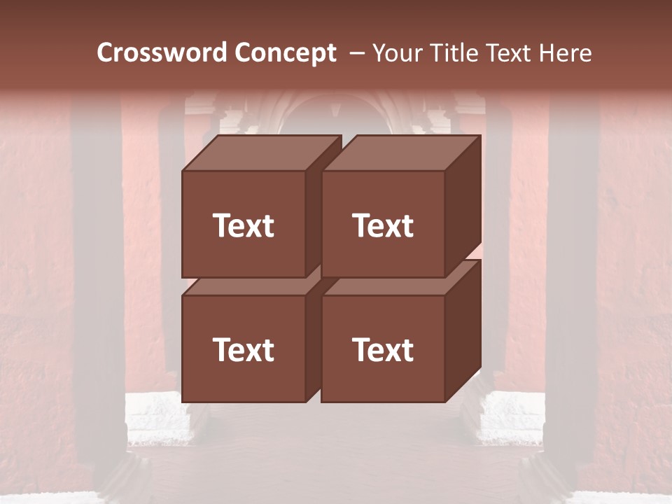 Old Arched Hallway PowerPoint Template