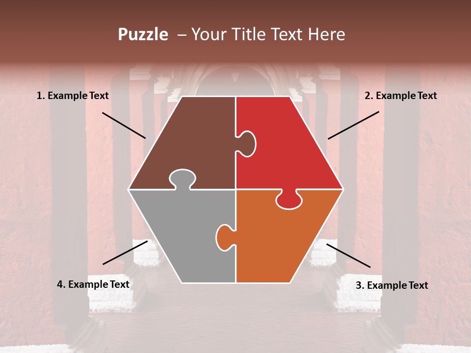 Old Arched Hallway PowerPoint Template