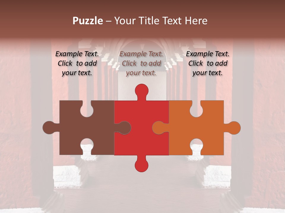 Old Arched Hallway PowerPoint Template