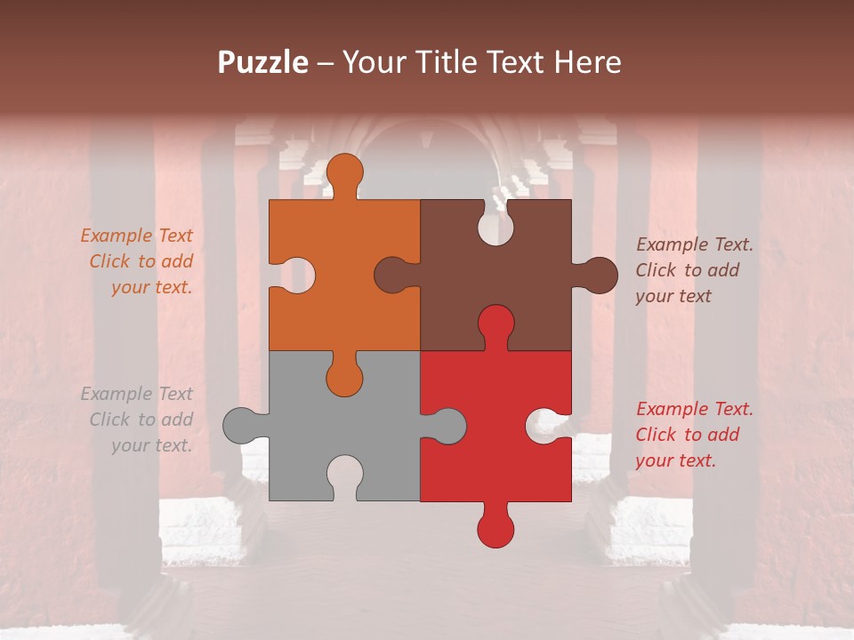 Old Arched Hallway PowerPoint Template