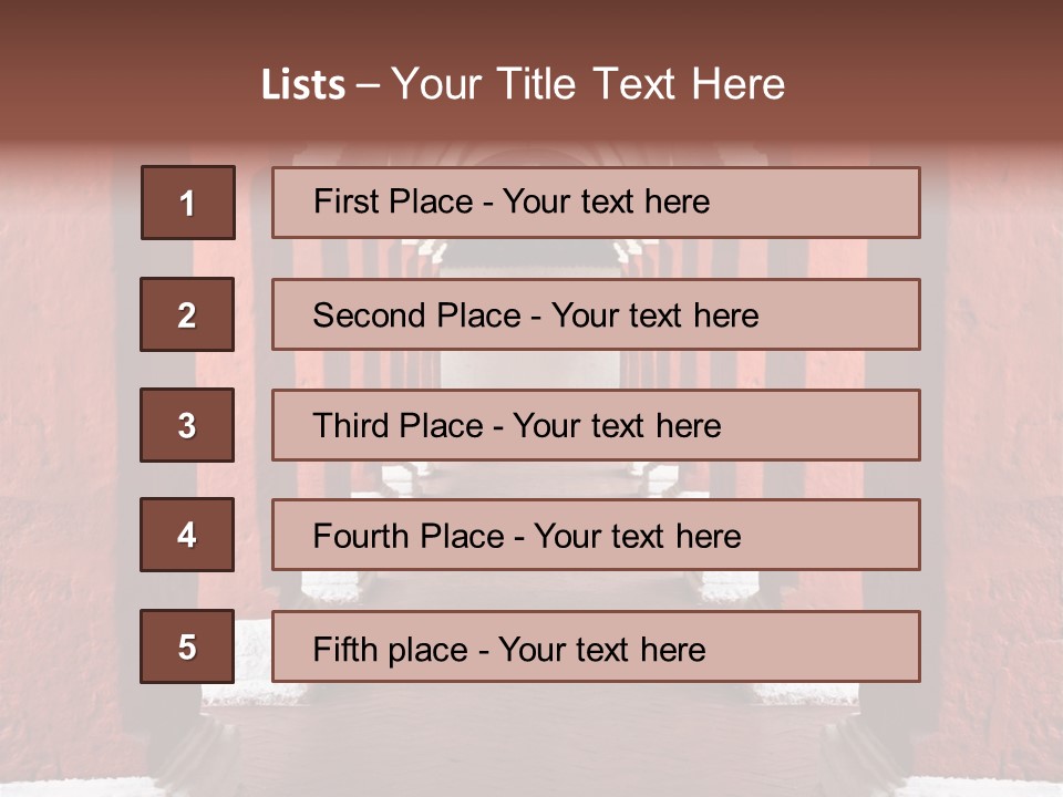 Old Arched Hallway PowerPoint Template