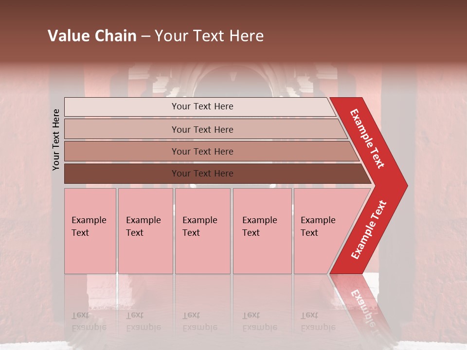 Old Arched Hallway PowerPoint Template