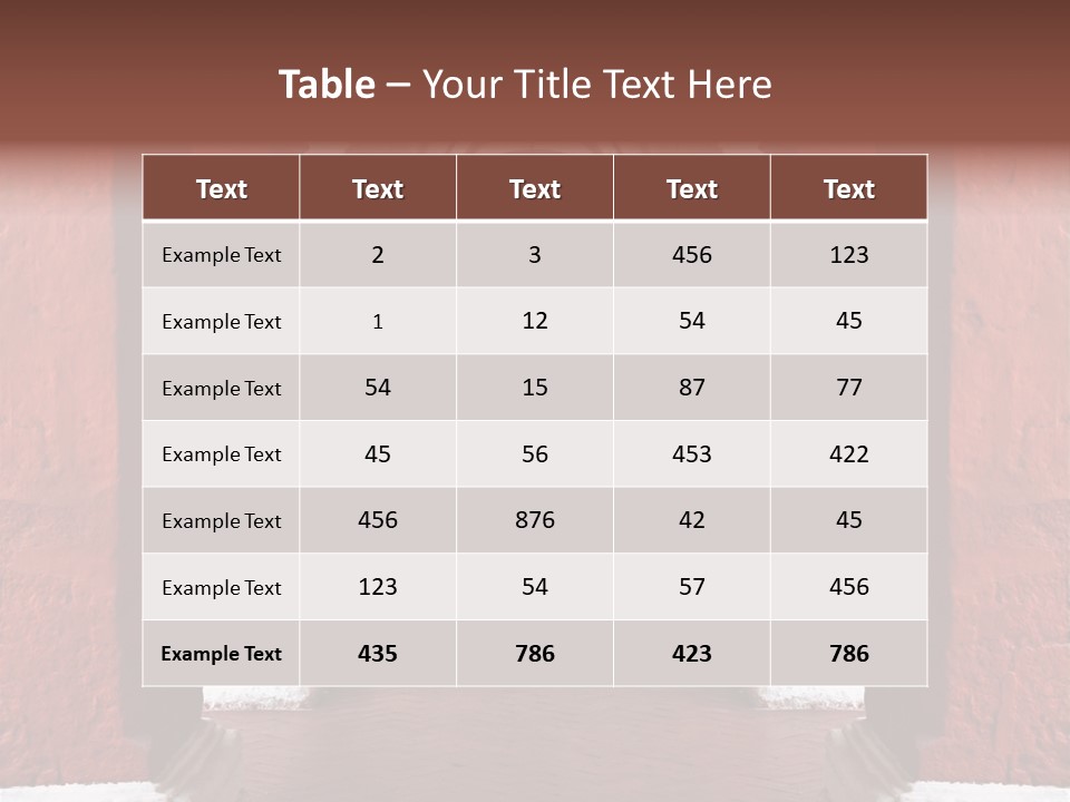 Old Arched Hallway PowerPoint Template