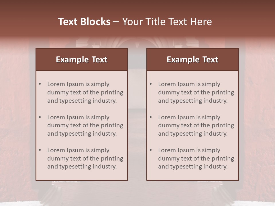 Old Arched Hallway PowerPoint Template