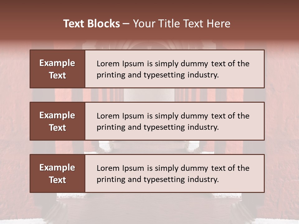Old Arched Hallway PowerPoint Template