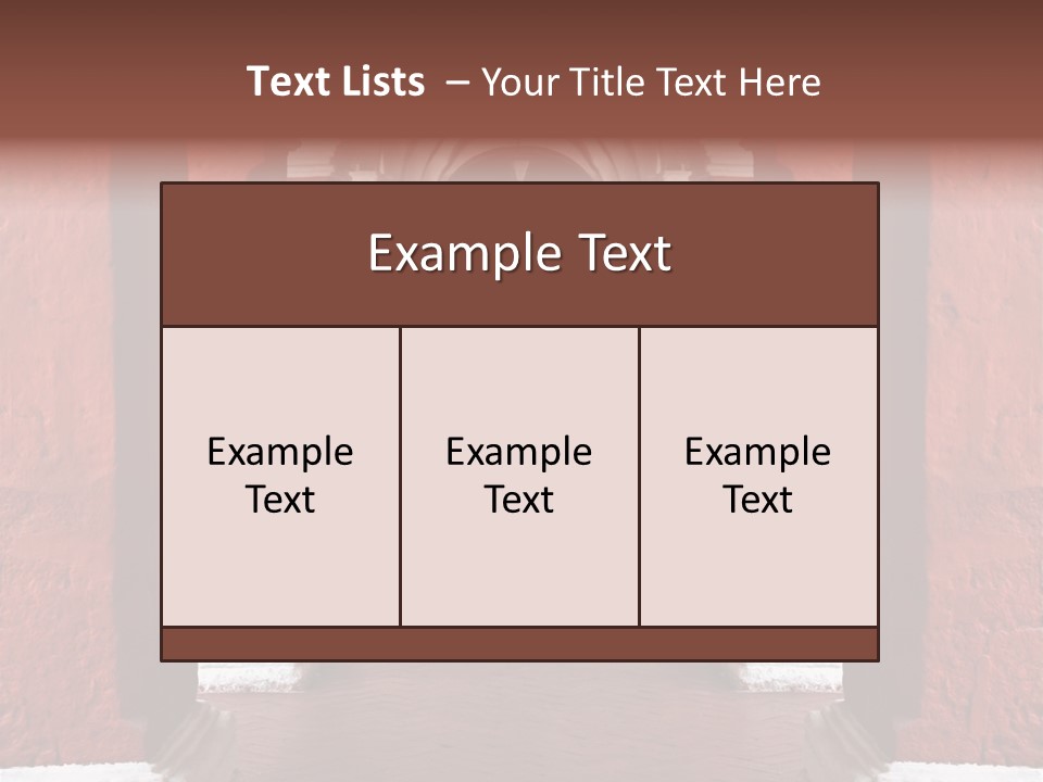 Old Arched Hallway PowerPoint Template