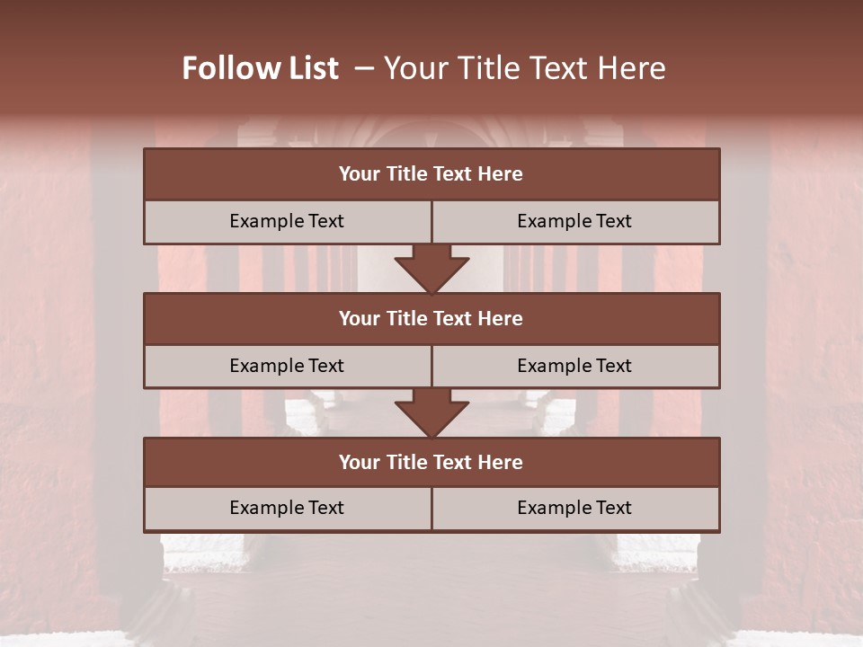 Old Arched Hallway PowerPoint Template