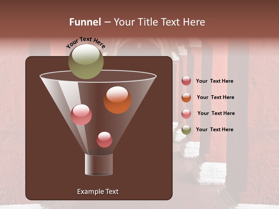 Old Arched Hallway PowerPoint Template