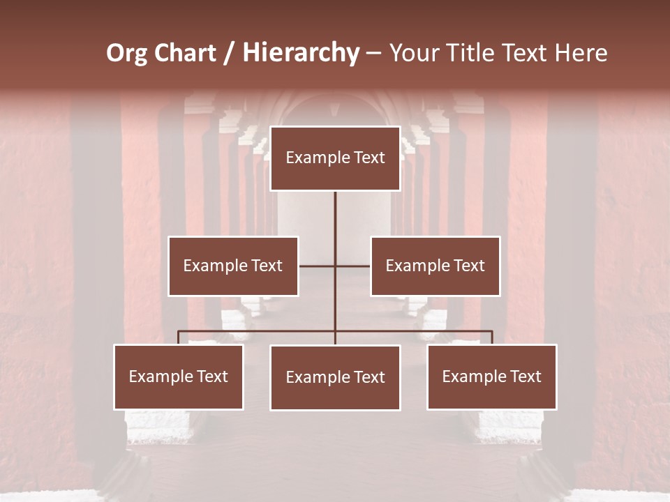 Old Arched Hallway PowerPoint Template