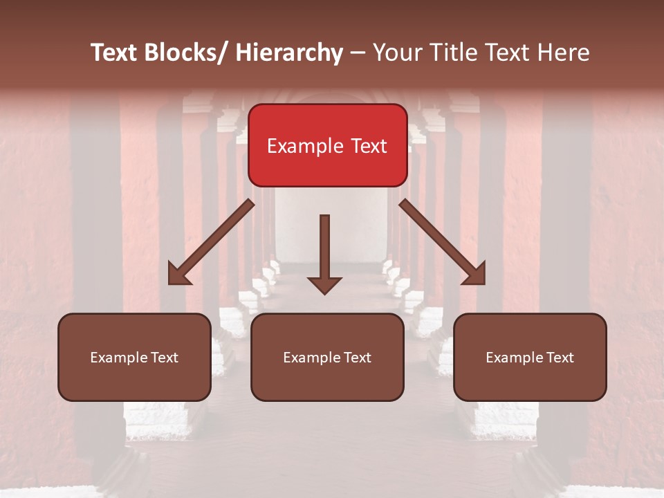 Old Arched Hallway PowerPoint Template
