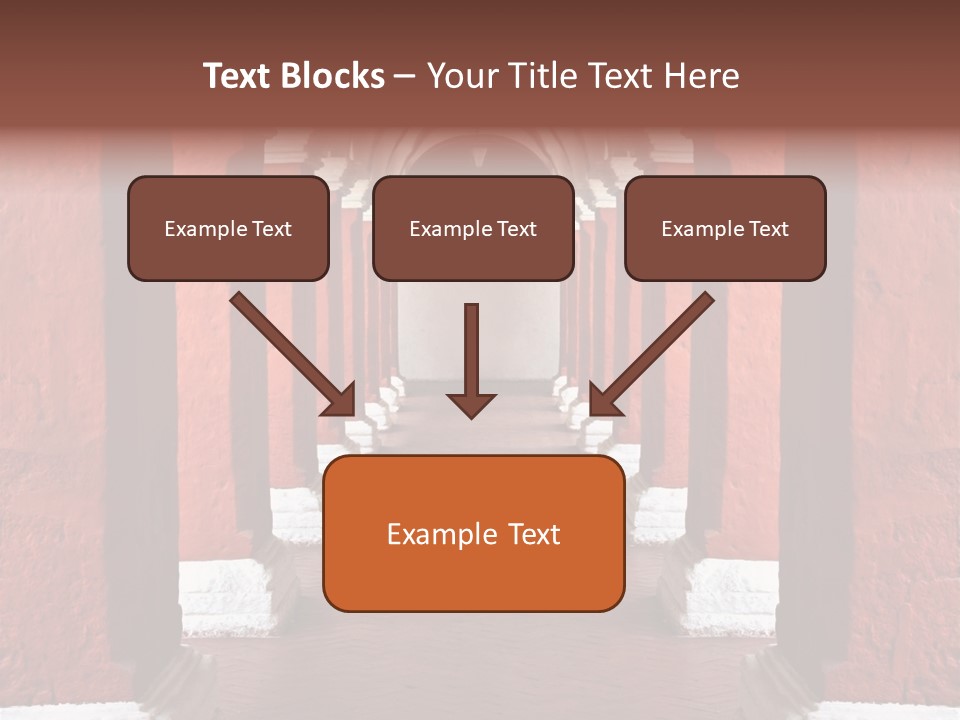 Old Arched Hallway PowerPoint Template